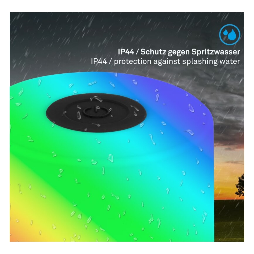 Briloner 7462015 - LED RGB Oplaadbaar buitenshuis tafellamp LED/1,5W/5V IP44 zwart