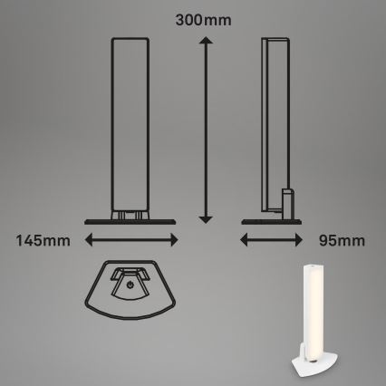Briloner 7474-016 - Lampe de table extérieure LED tactile dimmable rechargeable 2 en 1 LED/7W/5V 2x2200 mAh USB 3000K IP44 blanche