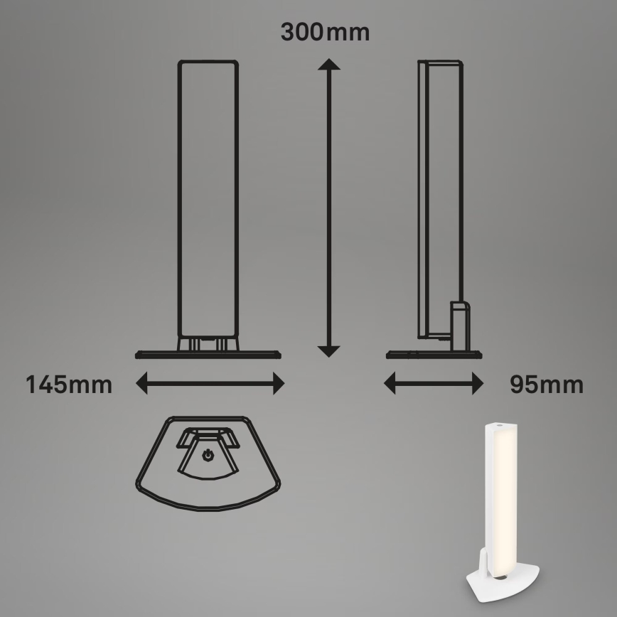 Briloner 7474-016 - LED Dimbaar aanraken oplaadbaar buitenshuis tafellamp 2in1 LED/7W/5V 2x2200 mAh USB 3000K IP44 wit