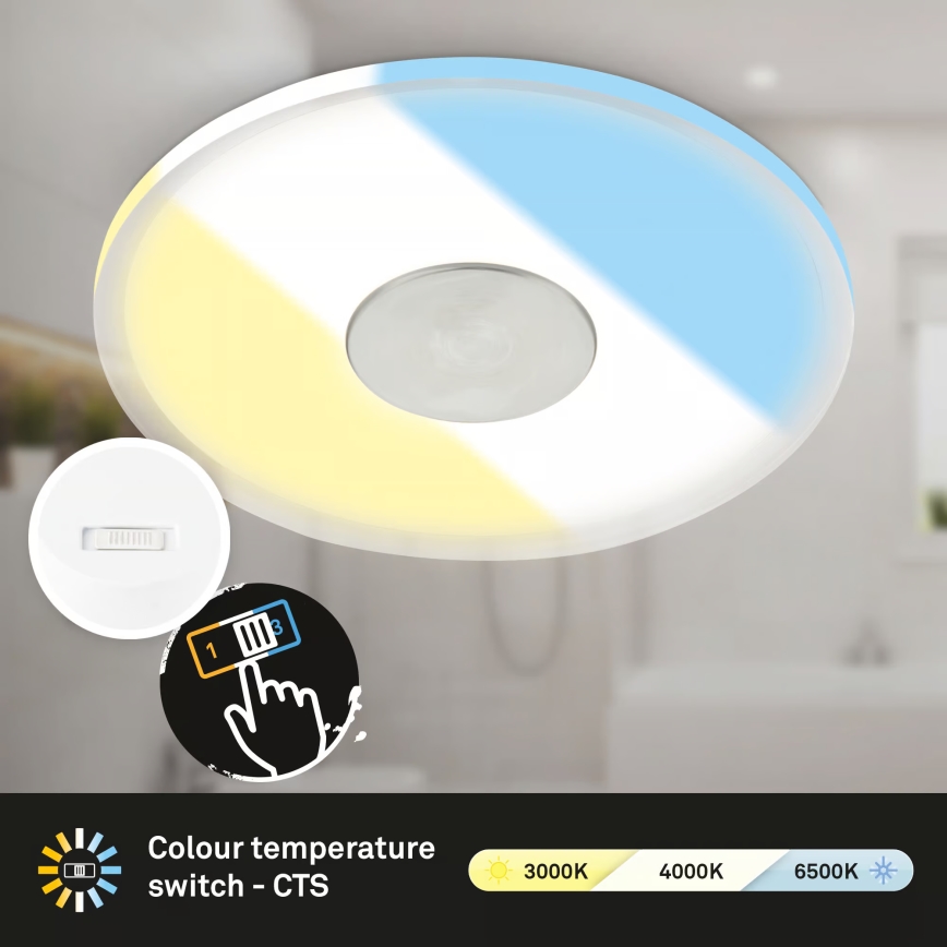 Briloner 7480019 - LED inbouwarmatuur voor badkamer LED/6W/230V 3000/4000/6500K IP44 wit