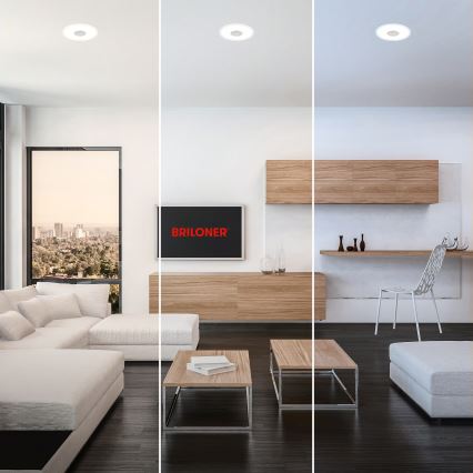 Briloner 7480019 - Plafonnier encastré LED pour salle de bains LED/6W/230V 3000/4000/6500K IP44 blanc