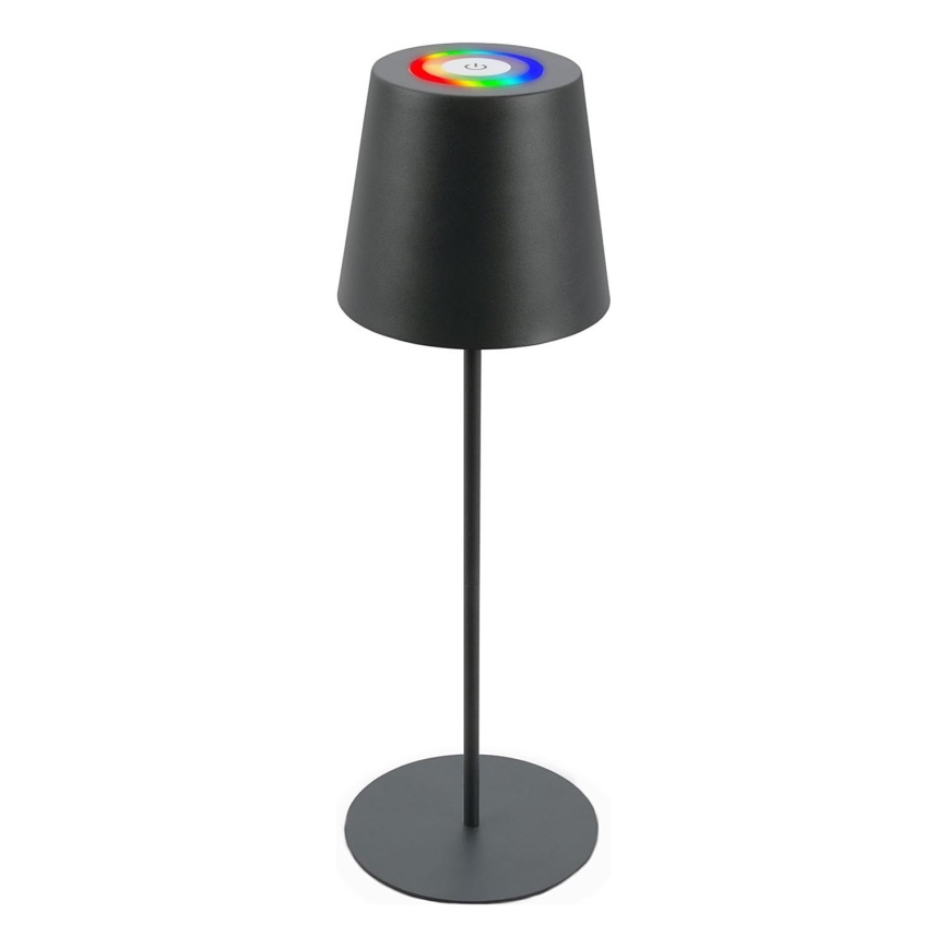 Briloner 7507015 - LED RGB Dimbaar oplaadbaar buitenshuis tafellamp 2in1 LED/2,5W/5V IP44 antraciet