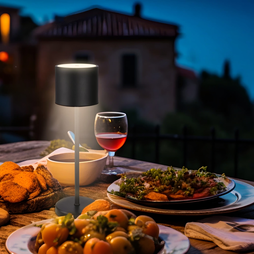 Briloner 7521015 - SIGO dimbare oplaadbare buitentafellamp LED/2,5W/5V IP44 2600 mAh zwart