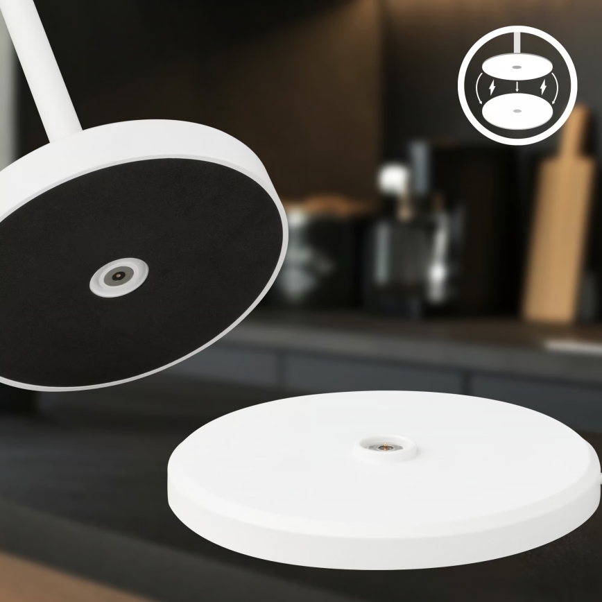 Briloner 7521016 - Lampe de table d'extérieur LED rechargeable et dimmable SIGO LED/2,5 W/5 V IP44 2600 mAh blanche