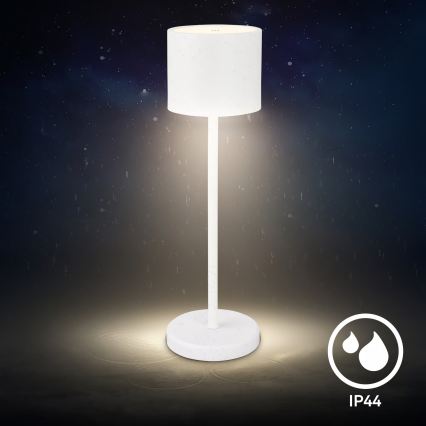 Briloner 7521016 - Dimbare oplaadbare buitentafellamp SIGO LED/2,5W/5V IP44 2600 mAh wit