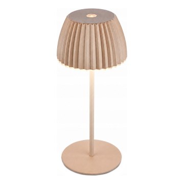 Briloner 7552-011 - Lampe de table d'extérieur tactile rechargeable MINI LED à intensité réglable, 1,5W/5V, IP44, 1800 mAh, beige