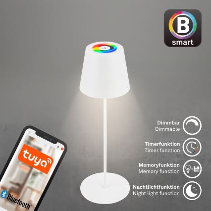 Briloner 7559016 - Lampe de table d'extérieur rechargeable LED RVB dimmable COLORIS LED 3,5W/5V IP44 2000 mAh Wi-Fi Tuya
