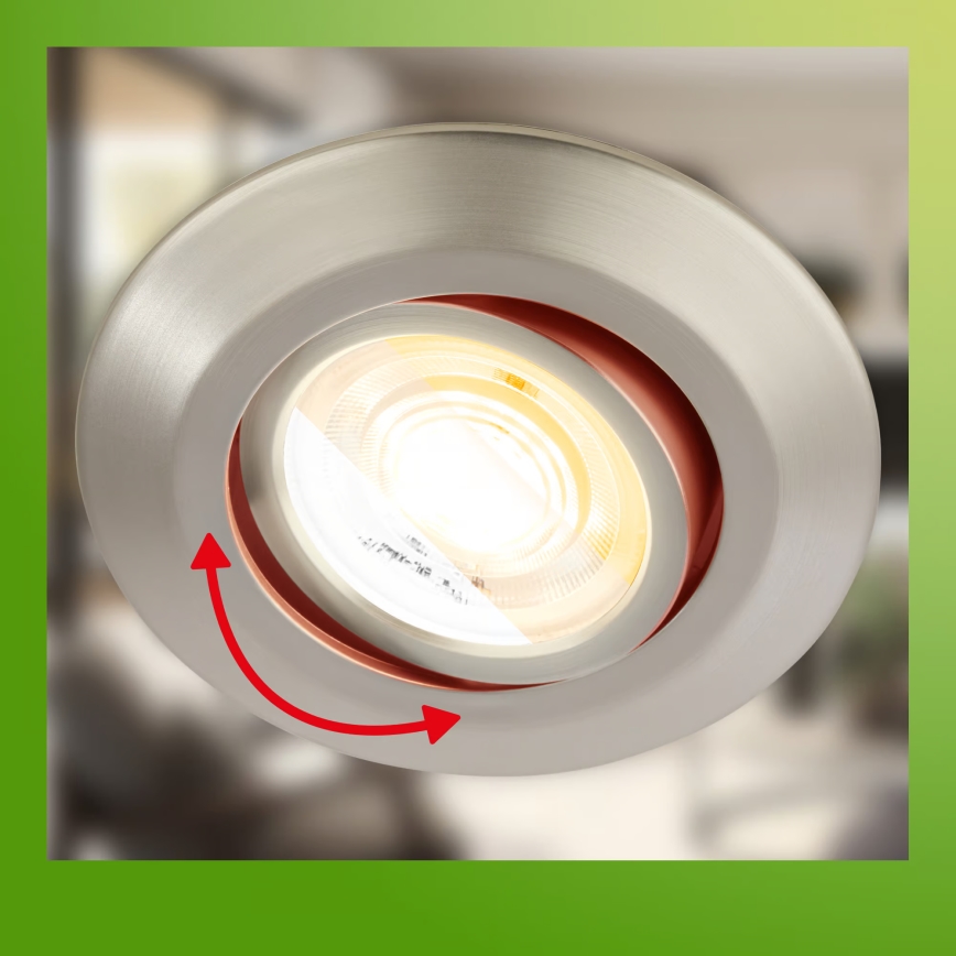 Briloner 7586032 - Lot de 3 spots LED encastrés pour salle de bains KLIRA, 1x LED/4,9 W/230 V, 2500/3000/4000 K, IP23, chrome mat