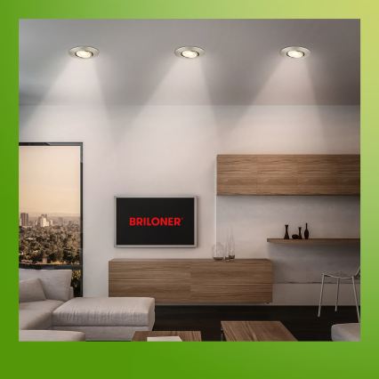 Briloner 7586032 - Lot de 3 spots encastrés LED pour salle de bains KLIRA LED/4,9W/230V 2500/3000/4000K IP23 chrome mat