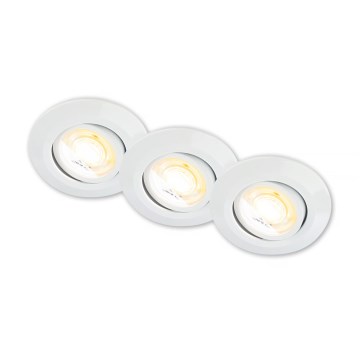 Briloner 7586036 - SET VAN 3 LED badkamer inbouwspots KLIRA 1xLED/4,9W/230V 2500/3000/4000K IP23 wit