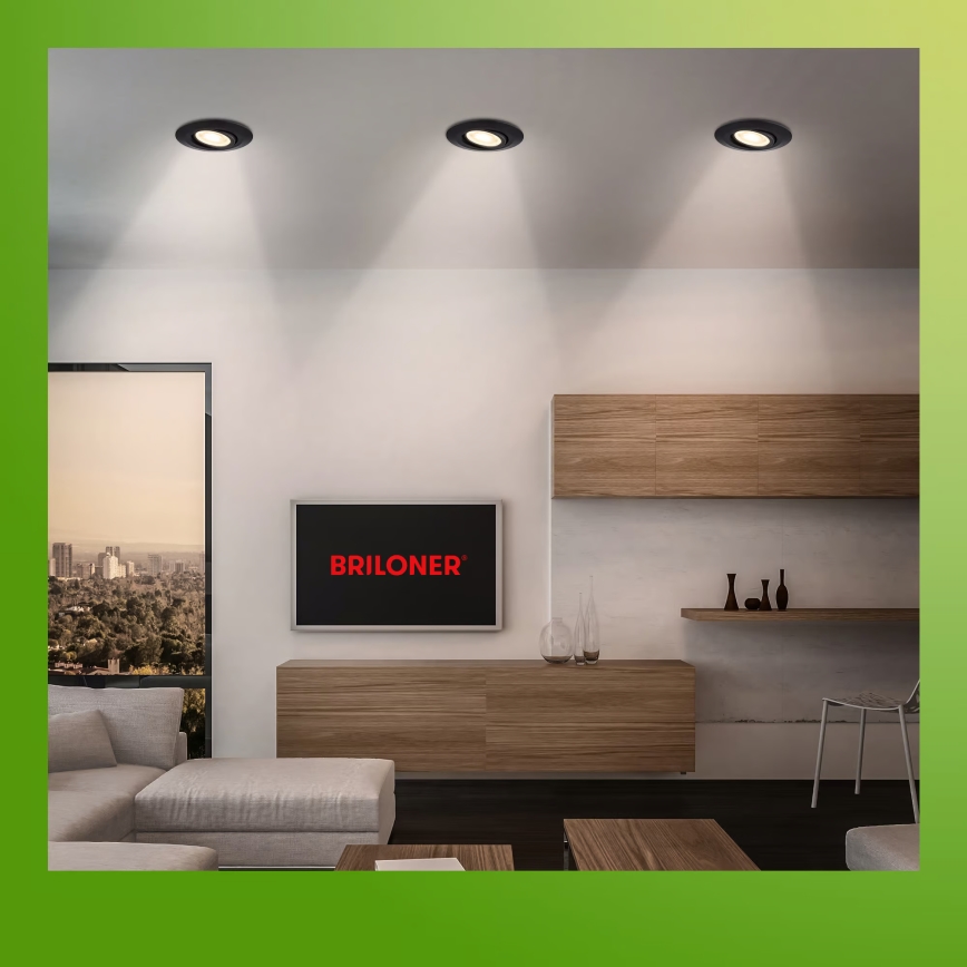 Briloner 7587035 - LOT de 3 spots encastrés LED dimmables pour salle de bains KLIRA 1xLED/4,9W/230V 2500/3000/4000K IP23 noir