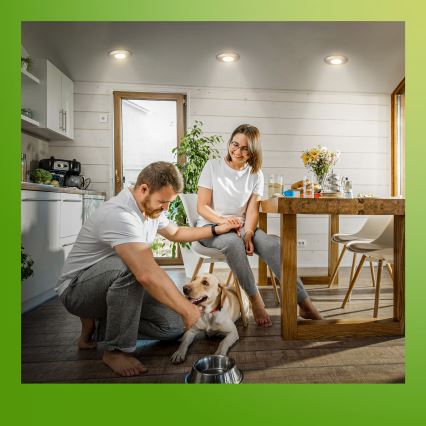 Briloner 7589032 - Set van 3 dimbare LED-inbouwspots voor de badkamer KLIRA LED/4,9W/230V IP44 mat chroom