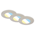 Briloner 7598032 - SET 3x Hangende LED Badkamer plafond verlichting LED/4,9W/230V IP44 2700/4000/6500K mat chroom