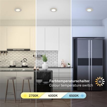 Briloner 7598032 - SET 3x Hangende LED Badkamer plafond verlichting LED/4,9W/230V IP44 2700/4000/6500K mat chroom