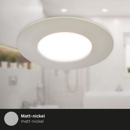 Briloner 7598032 - SET 3x Hangende LED Badkamer plafond verlichting LED/4,9W/230V IP44 2700/4000/6500K mat chroom