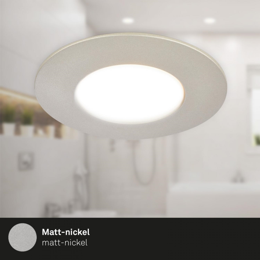 Briloner 7598032 - SET 3x Hangende LED Badkamer plafond verlichting LED/4,9W/230V IP44 2700/4000/6500K mat chroom