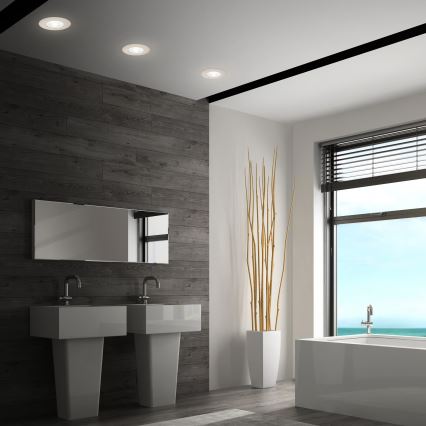 Briloner 7605032 - SET 3xLED badkamer inbouwspot LED/4,9W/230V 2700/4000/6500K IP44 mat chroom