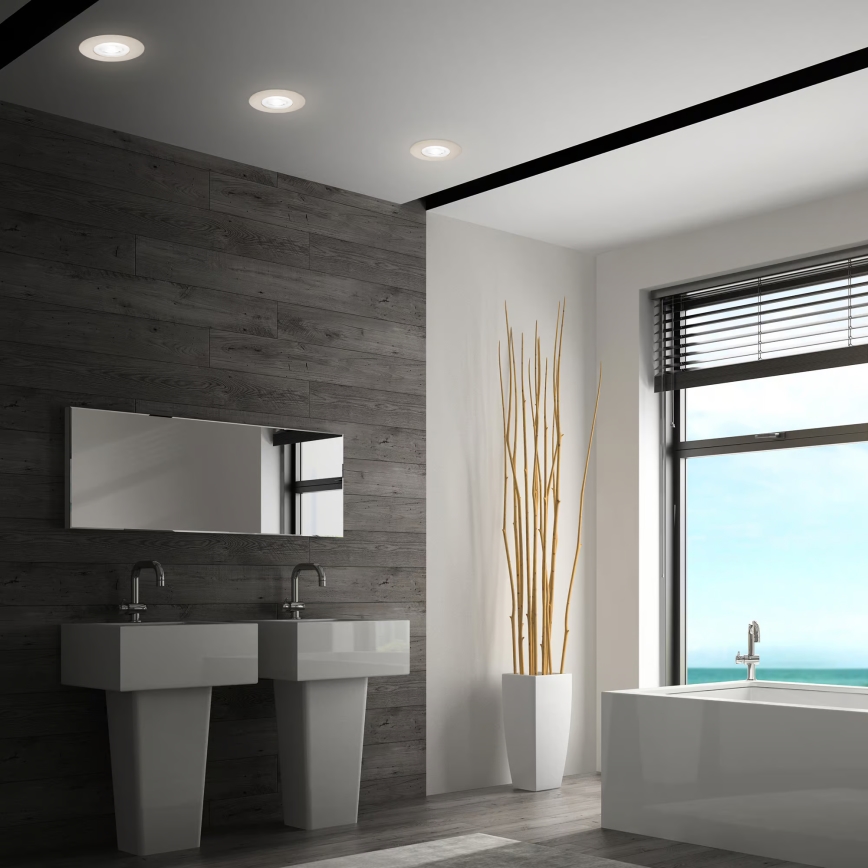 Briloner 7605032 - Set van 3 LED-inbouwspots voor de badkamer 3xLED/4,9W/230V 2700/4000/6500K IP44 mat chroom