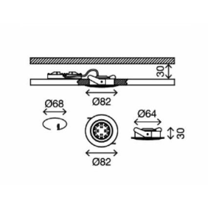 Briloner 8309-019 - Spot encastrable de salle de bain à intensité variable LED/5W/230V IP23