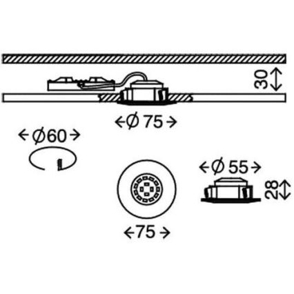 Briloner 8311-019 - Hangende LED Badkamer plafond verlichting LED/5W/230V IP44