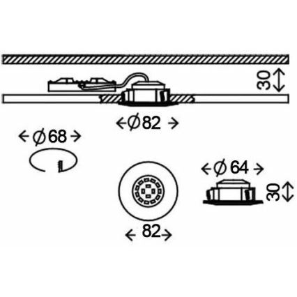 Briloner 8312-019 - Badkamer inbouwverlichting LED/5W/230V IP23