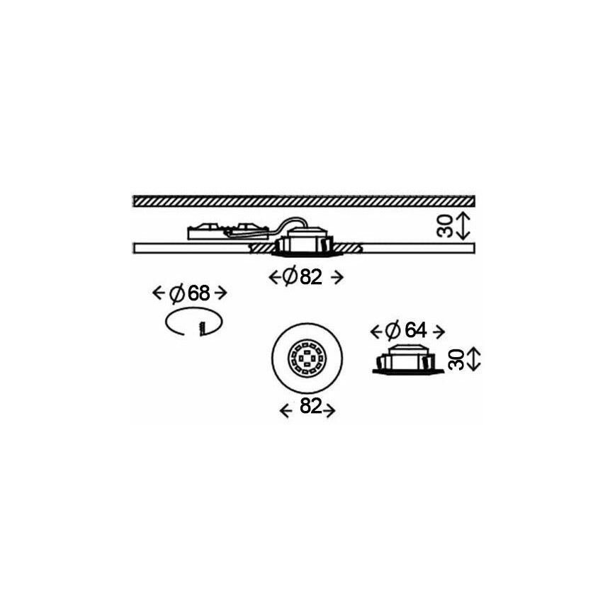 Briloner 8312-019 - Spot encastrable salle de bain LED/5W/230V IP23