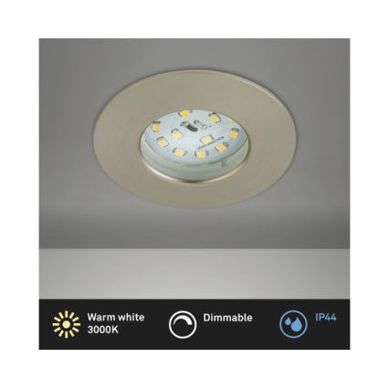 Briloner 8316-012 - LED-dimbare badkamer-inbouwspot LED/5,5W/230V IP44 mat chroom