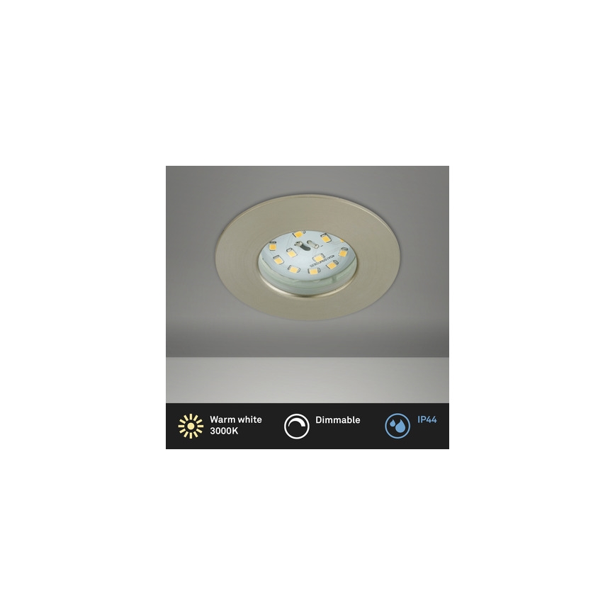 Briloner 8316-012 - LED-dimbare badkamer-inbouwspot LED/5,5W/230V IP44 mat chroom