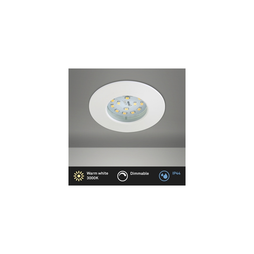 Briloner 8316-016 - LED-dimbare badkamer-inbouwspot LED/5,5W/230V IP44 wit