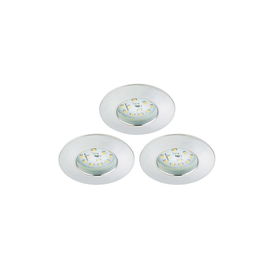 Briloner 8316-039-LOT 3x Luminaire de salle de bain encastrable à intensité variable LED/5,5W/230V IP44