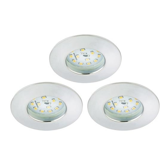 Briloner 8316-039-LOT 3x Luminaire de salle de bain encastrable à intensité variable LED/5,5W/230V IP44