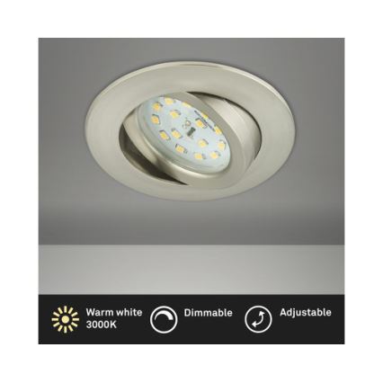 Briloner 8317-012 - Dimbare LED-inbouwspot voor badkamer LED/5,5W/230V IP23 mat chroom