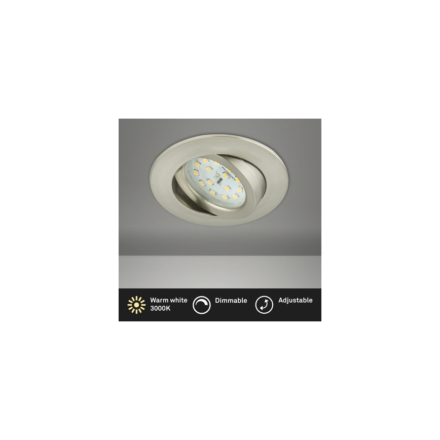 Briloner 8317-012 - Dimbare LED-inbouwspot voor badkamer LED/5,5W/230V IP23 mat chroom