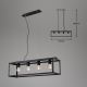Briloner - Hanglamp aan een koord BLACK STEEL 4xE27/40W/230V