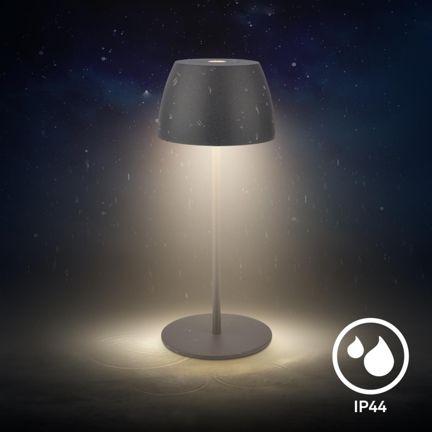 Briloner - Lampe de table d'extérieur tactile LED rechargeable et dimmable MINI LED/2,5W/5V IP44 1800 mAh anthracite