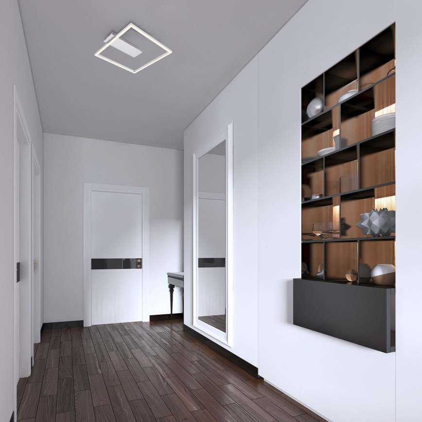 Briloner - LED plafondlamp FRAME LED/14W/230V 3000K 30x32 cm mat chroom