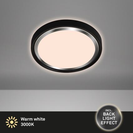 Briloner - LED Plafondlamp KAHIKO LED/15W/230V zwart