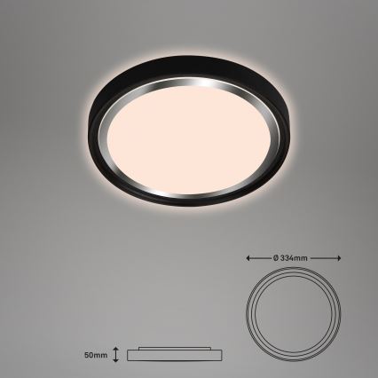 Briloner - LED Plafondlamp KAHIKO LED/15W/230V zwart