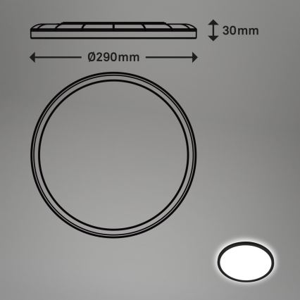 Briloner - LED plafondlamp voor badkamer met sensor MOVE LED/18W/230V IP44 Ø 29 cm wit