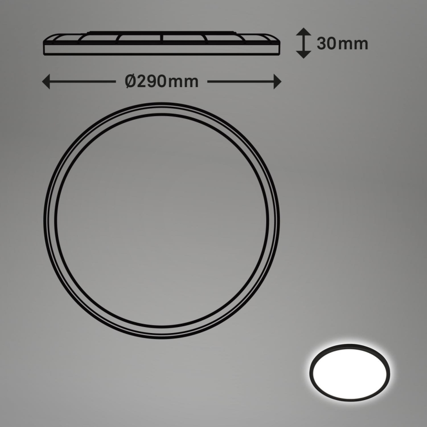 Briloner - LED plafondlamp voor badkamer met sensor MOVE LED/18W/230V IP44 Ø 29 cm wit