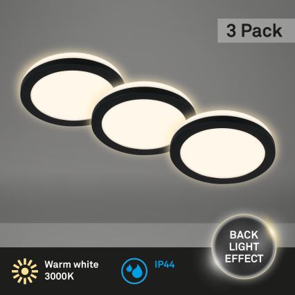 Briloner - LOT 3x Spot encastrable de salle de bain LED LED/3W/230V IP44