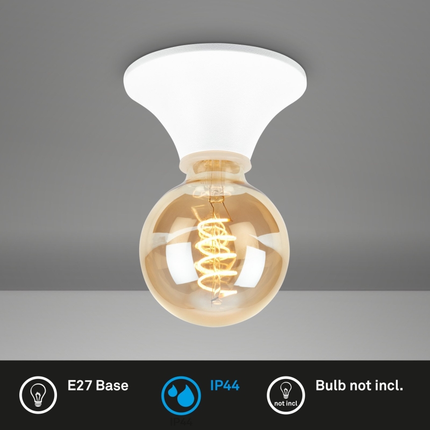 Briloner - Plafondlamp voor badkamer 1xE27/10W/230V IP44 wit