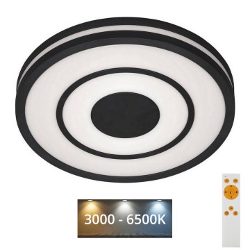 Briloner - Plafonnier à intensité variable RIPPLE LED/24W/230V 3000-6500K + télécommande