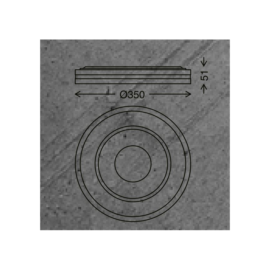 Briloner - Plafonnier à intensité variable RIPPLE LED/24W/230V 3000-6500K + télécommande