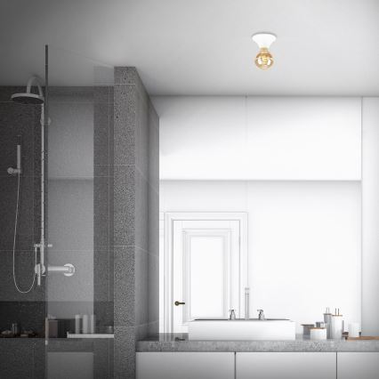 Briloner - Plafonnier de salle de bains 1xE27/10W/230V IP44 blanc