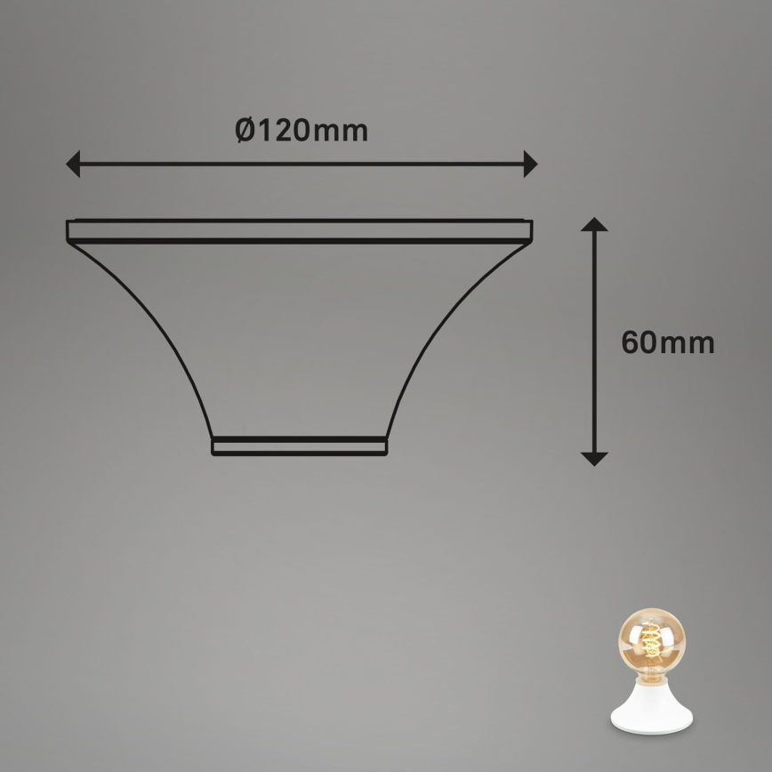 Briloner - Plafonnier de salle de bains 1xE27/10W/230V IP44 blanc