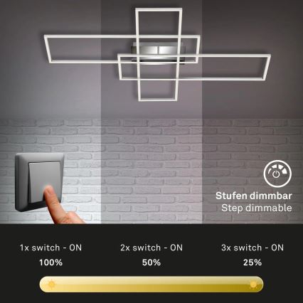 Briloner - Plafonnier LED à intensité variable FRAME LED/50W/230V