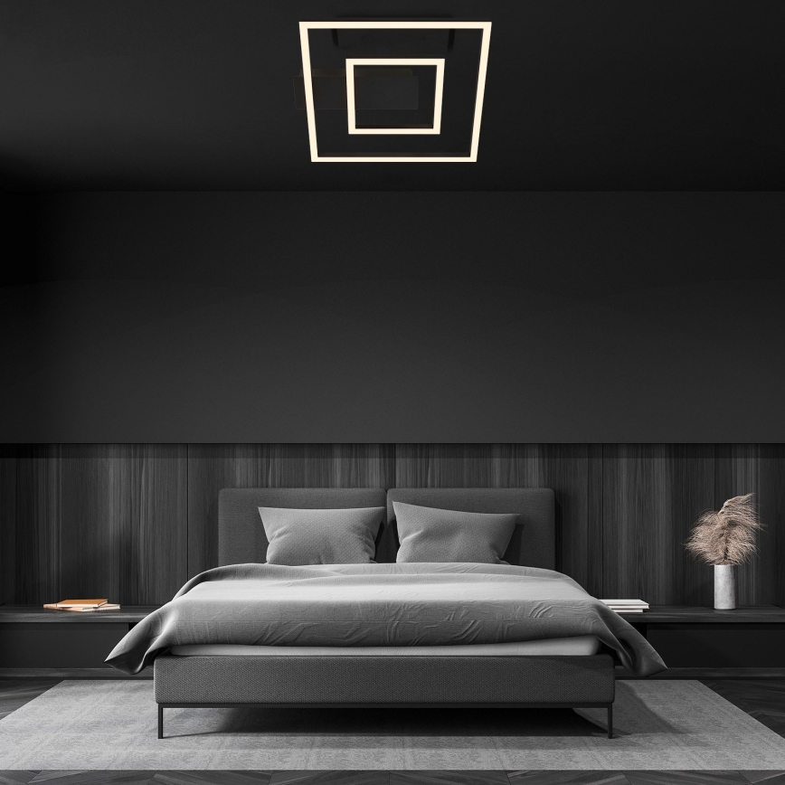 Briloner - Plafonnier LED FRAME, 22 W, 230 V, 3000 K, 30 x 32 cm, noir