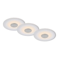 Briloner - SET 3x Hangende LED Badkamer plafond verlichting LED/6W/230V IP44 chroom