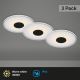 Briloner - SET 3x Hangende LED Badkamer plafond verlichting LED/6W/230V IP44 zwart